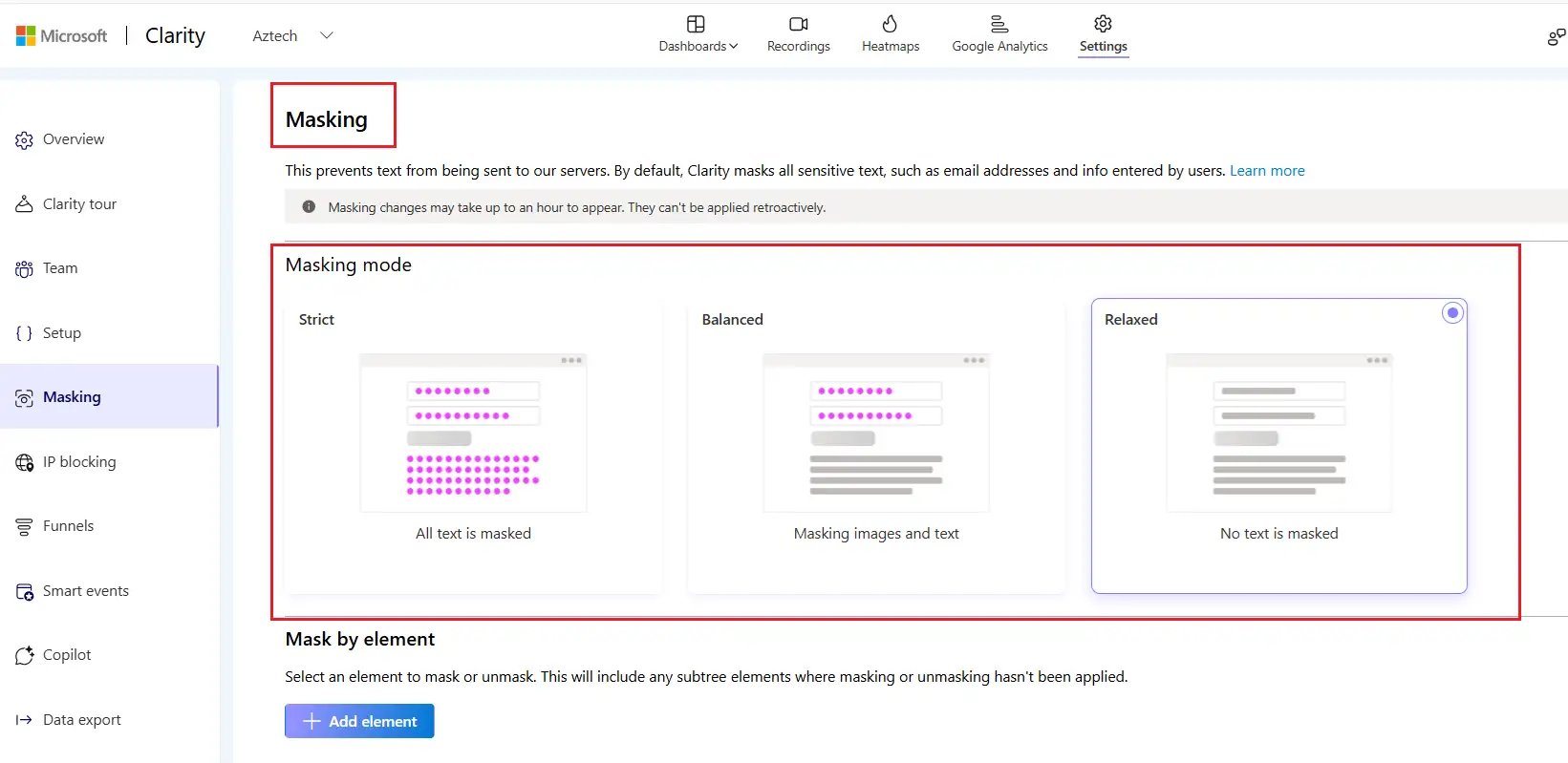 clarity-masking-mode-screenshot