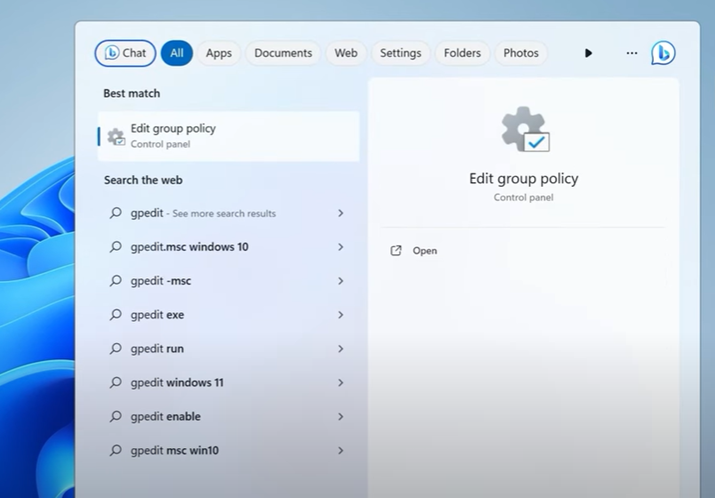 Activate Copilot from Group Policy Editor - Step 1
