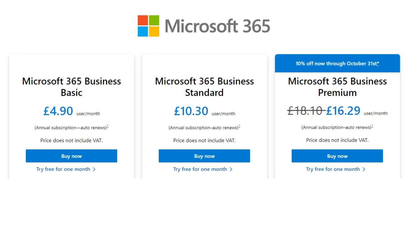 microsoft-365-pricing-uk
